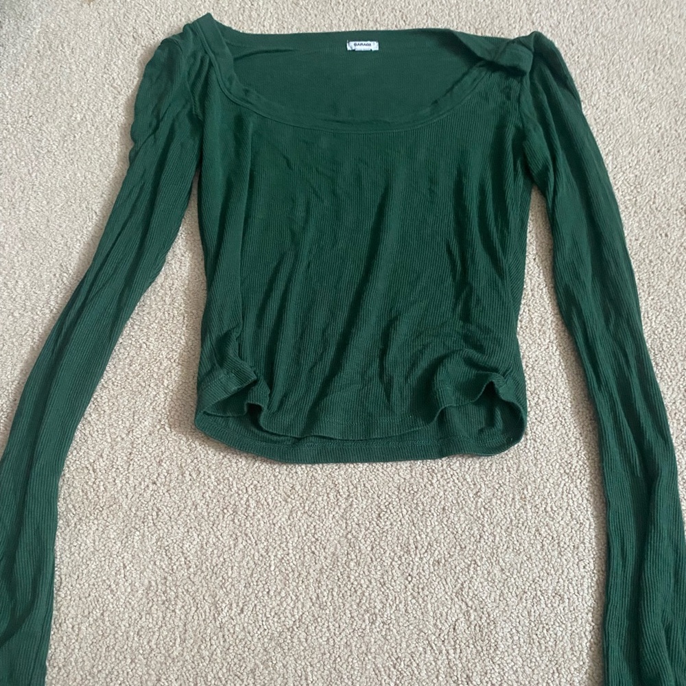 green garage long sleeve top
